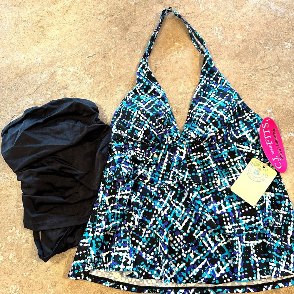 NWT Caribbean joe women’s swim suit bathing suit
